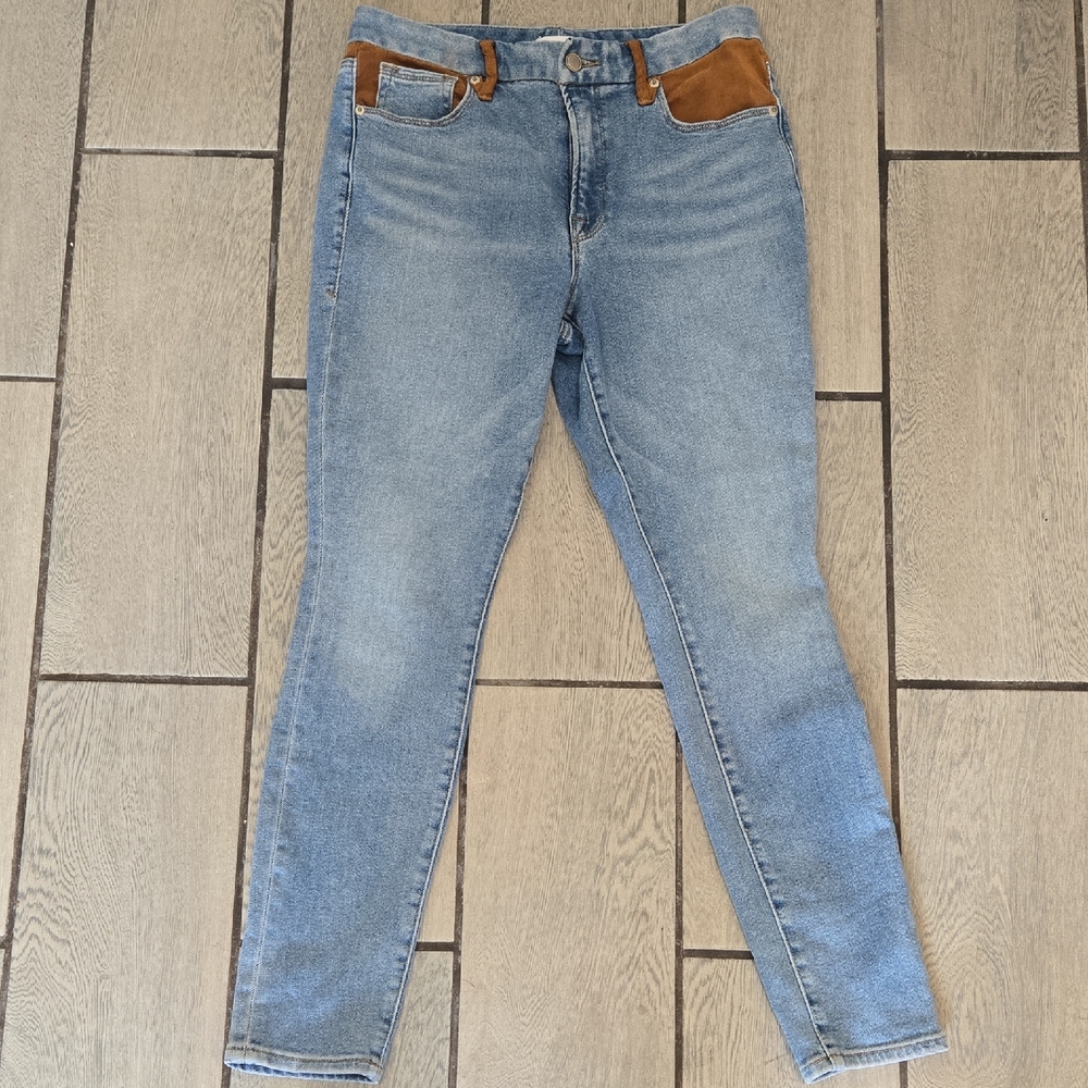 Good American Tan Skinny‎ Jeans Sleek Fit 8/29 J33